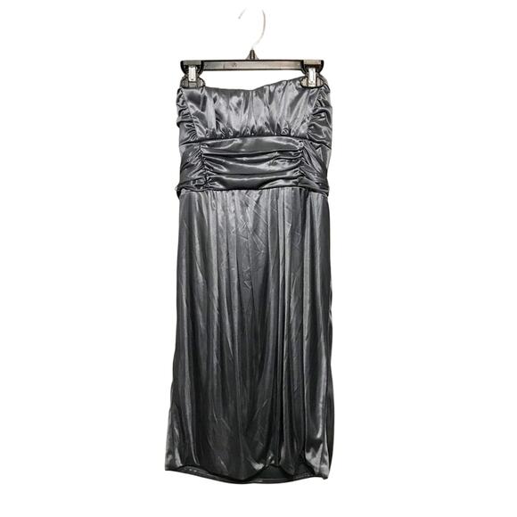 Ruby Rox Strapless Gray Silky Dress - Size Small NWT - Picture 1 of 7
